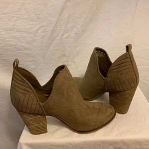 Tan Heeled Booties